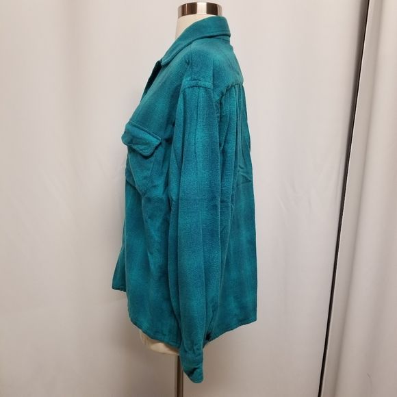 Vintage 70s Men's Store Wool Blend Turquoise Blue Plaid Shirt Shacket ...