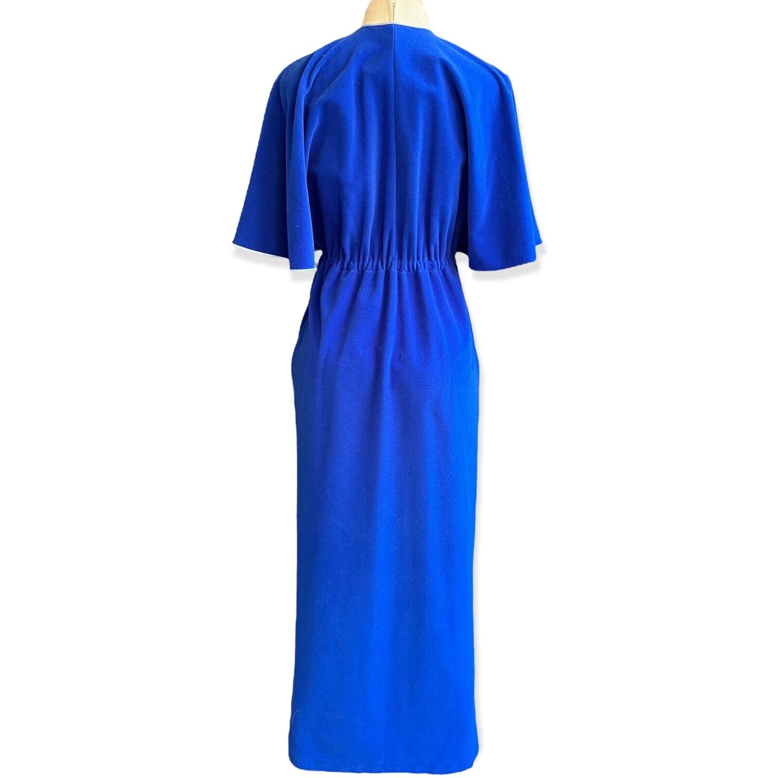 Vintage 70s Blue Velour Terry Cloth Bath Robe Pool Cover Up By Vanity ...