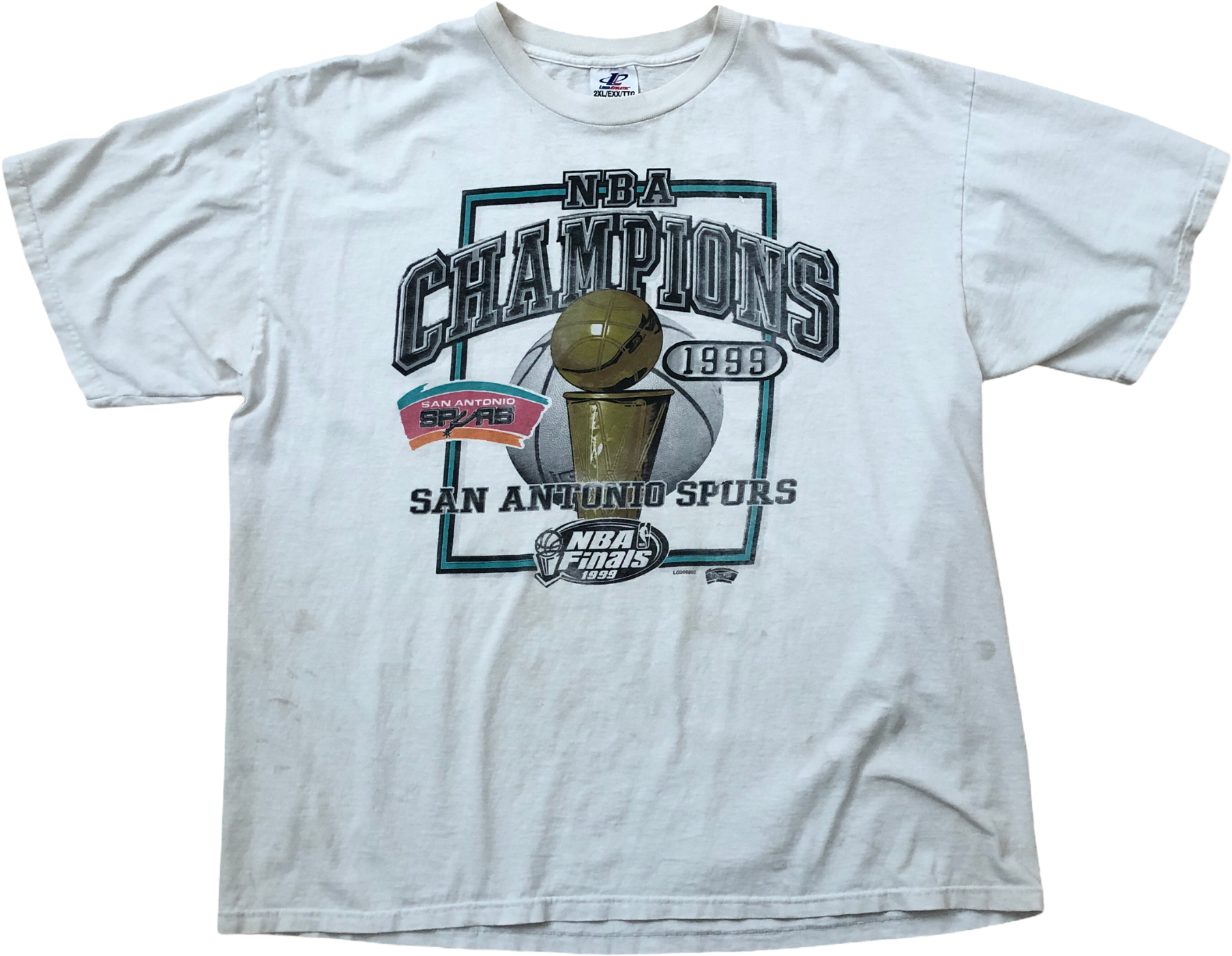 San Antonio Spurs 1999 Nba Champions Distressed Vintage T-Shirt by Log