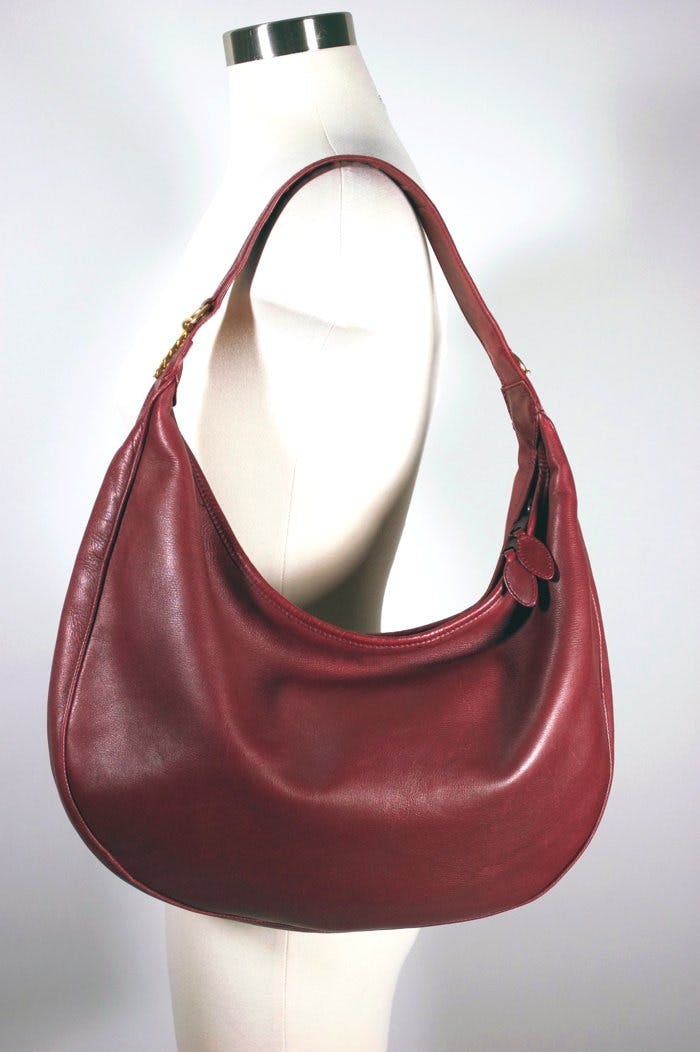Vintage 70’s-80’s Burgundy Red Leather Shoulder Bag by Mark Cross ...