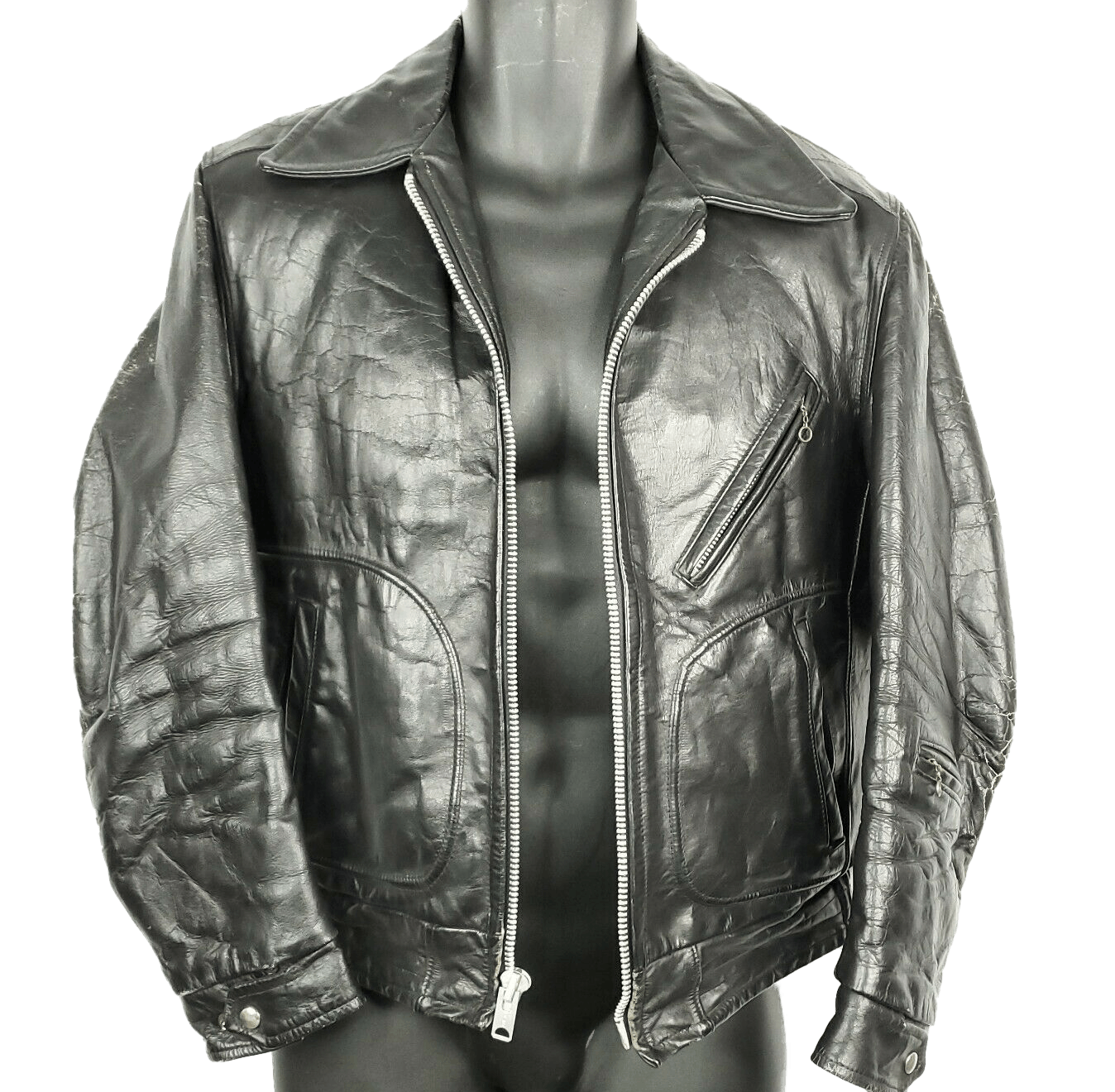 Vintage 60s Perfecto Black Leather Jacket by Schott Shop THRILLING