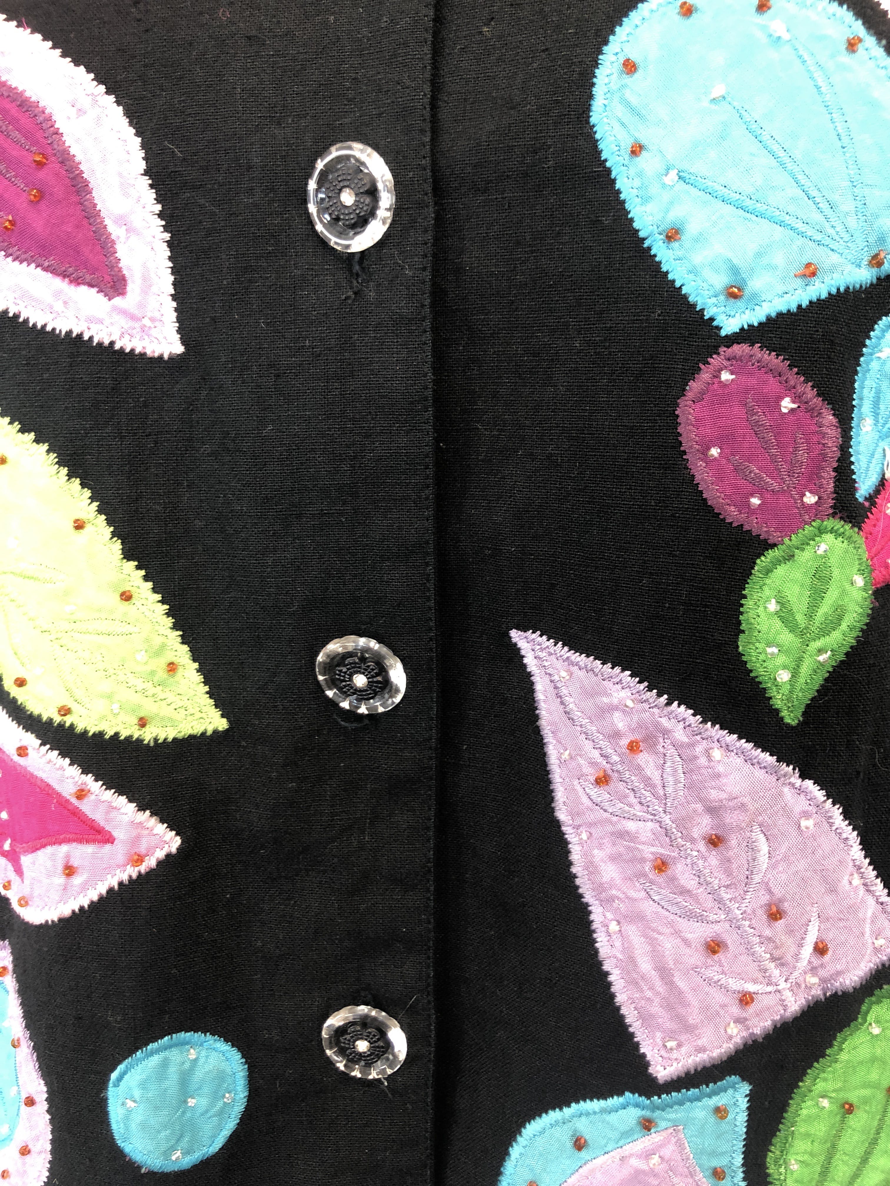 Vintage Abstract Floral Embroidered Jacket by Raviya | Shop THRILLING