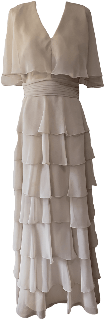 Vintage Beige Ruffle Maxi Dress by Miss Elliette | Shop THRILLING