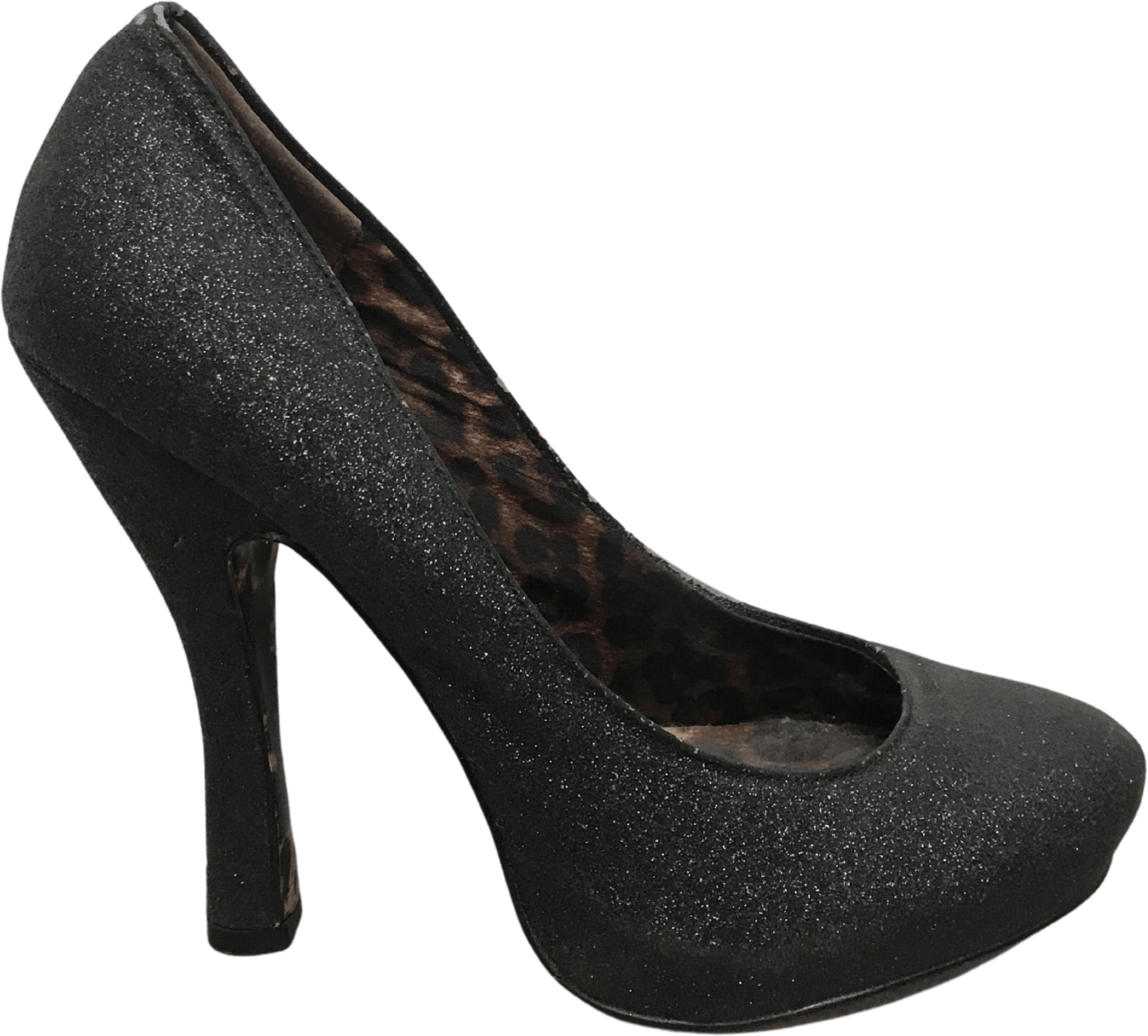 Vintage Black Glitter Heels by Betsey Johnson Shop THRILLING