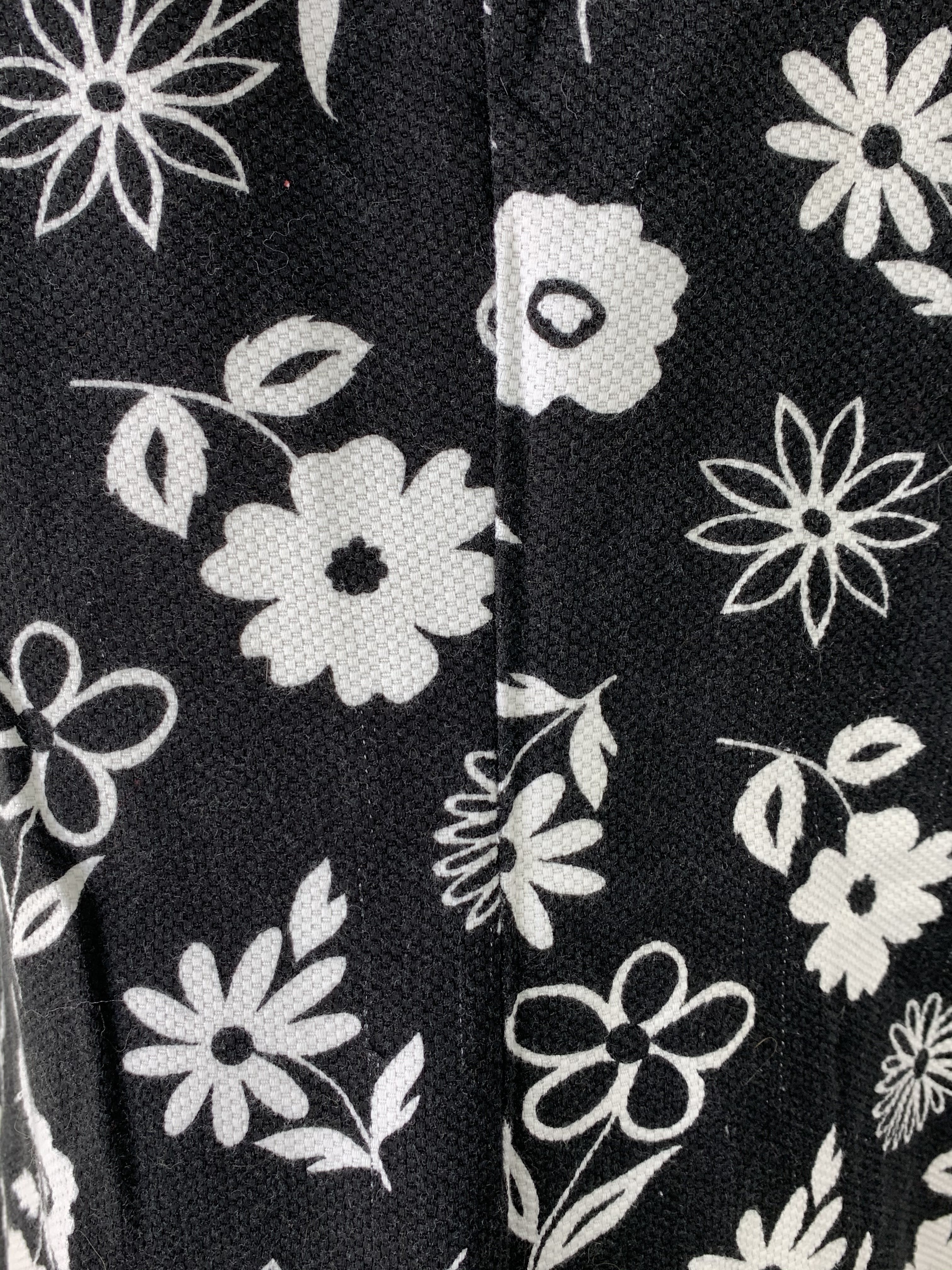 Vintage 80’s Black Mini Dress with White Florals | Shop THRILLING