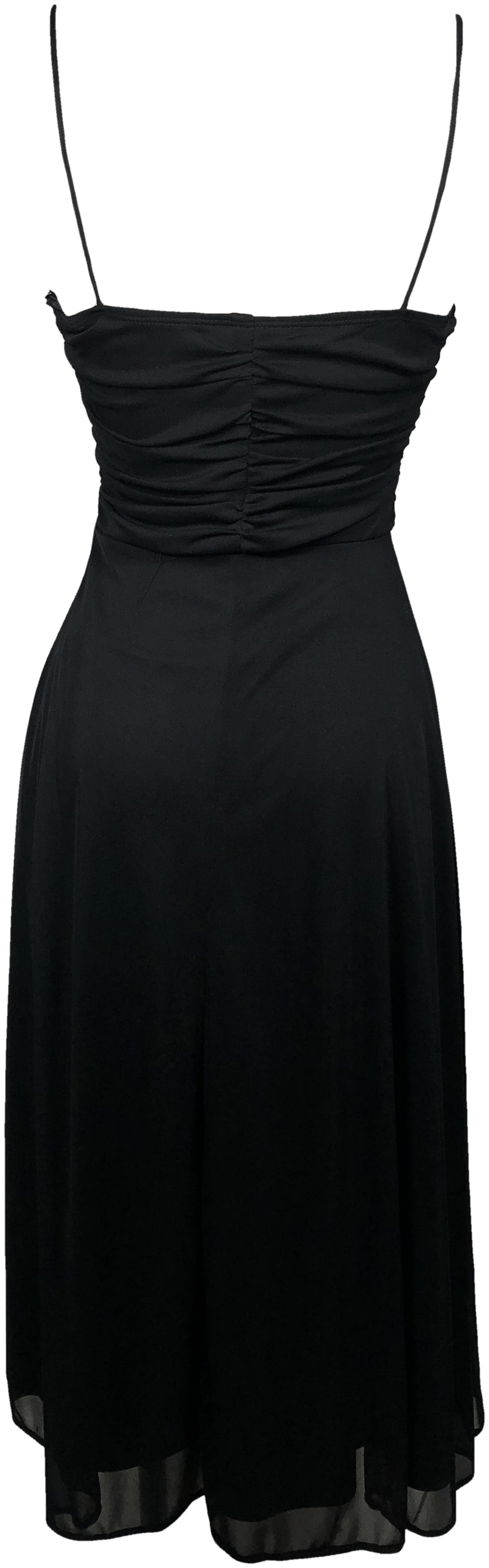 vintage-black-rhinestone-ruched-fit-and-flare-dress-by-windsor-shop