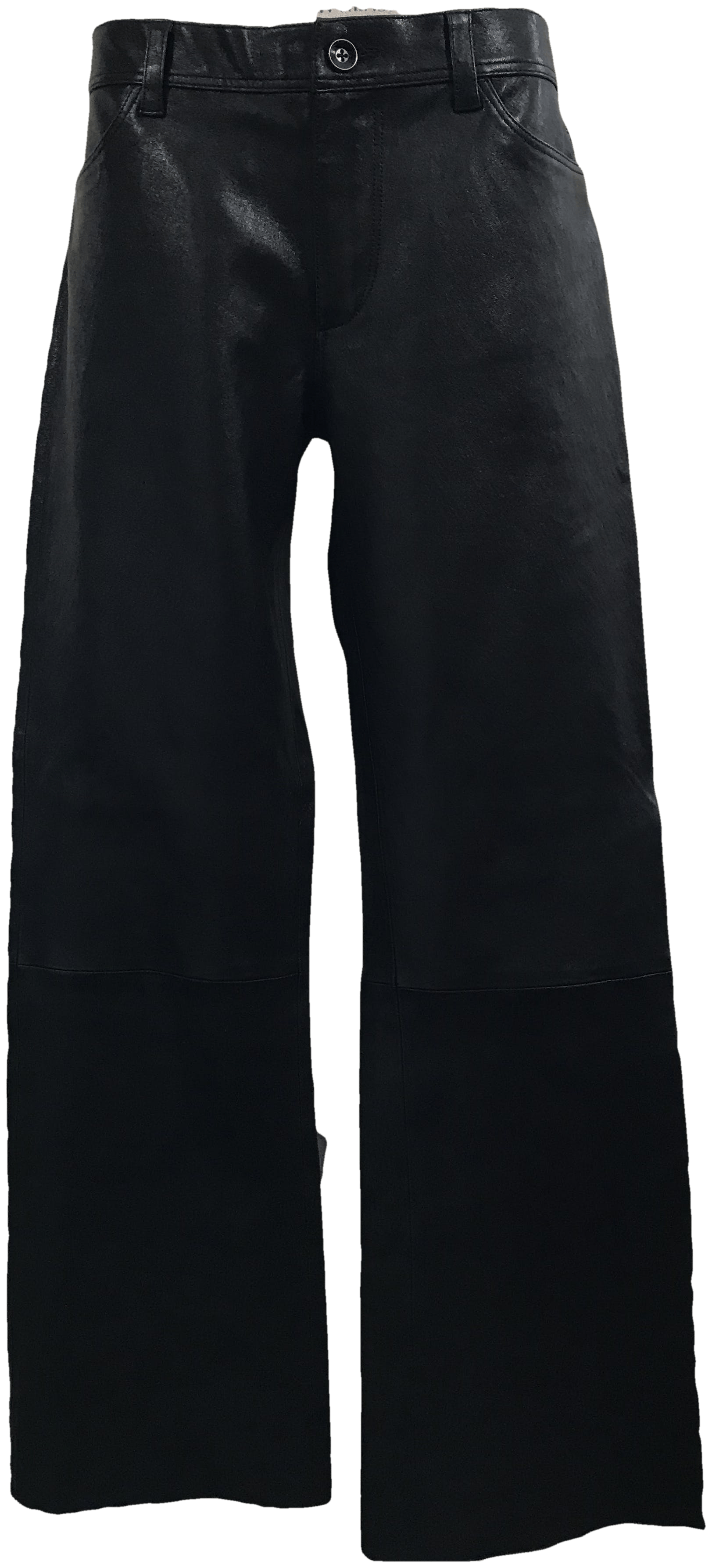 Vintage 90's Black Leather Mid-Rise Pants by Neely Mack | Shop THRILLING