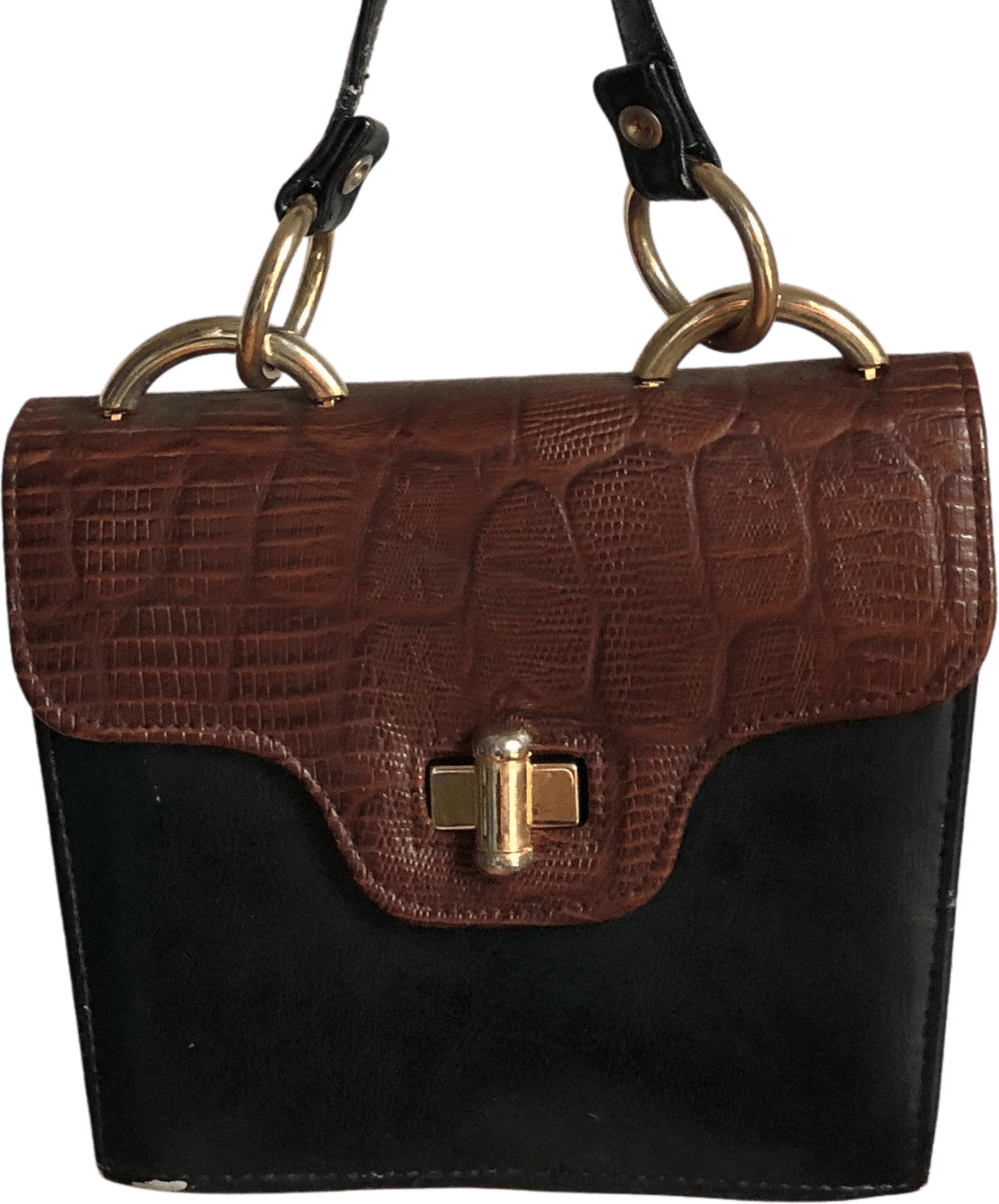 Vintage 70’s Brown Vegan Leather Crossbody Bag by Pacific Express