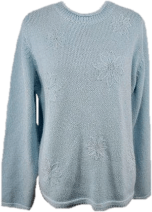 Vintage 90's Light Blue Snowflake Sweater by Jaclyn Smith | Shop THRILLING