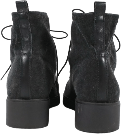 Vintage 90's Dark Gray Faux Suede Ankle Boots by Ranil By Silpa | Shop ...