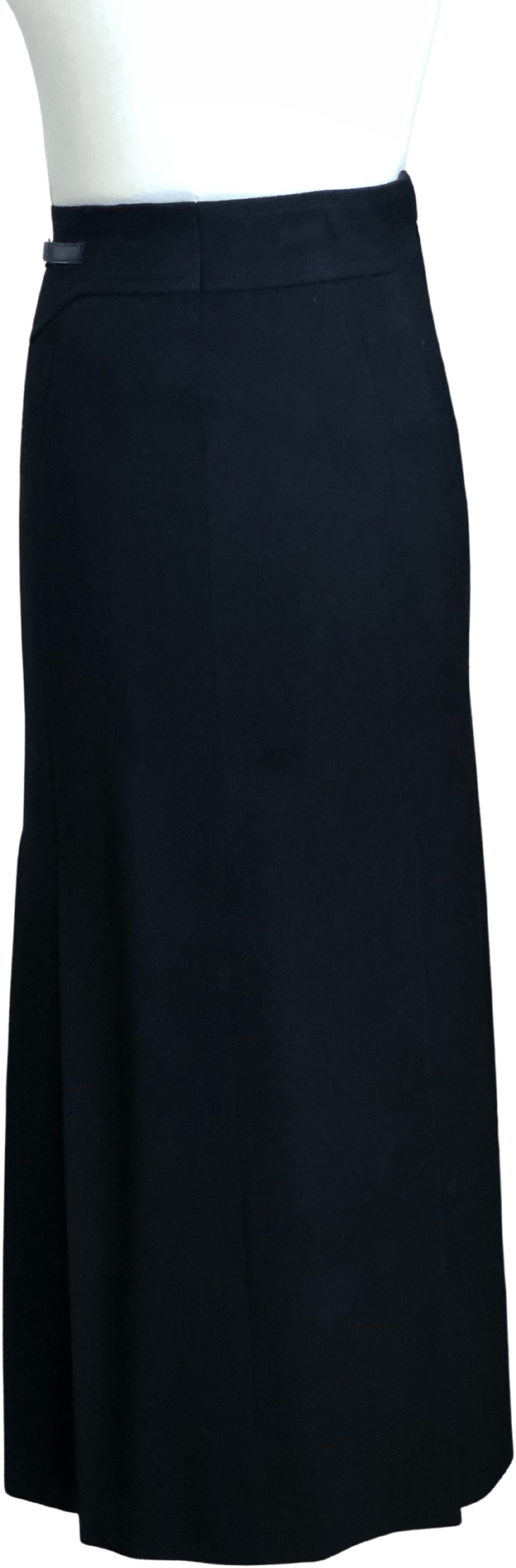 Vintage Celine Black Wool Twill Pleated Skirt | Shop THRILLING