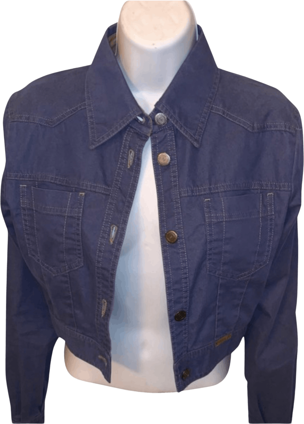 Vintage CHANEL 01A size 36 light weight denim jacket by Chanel