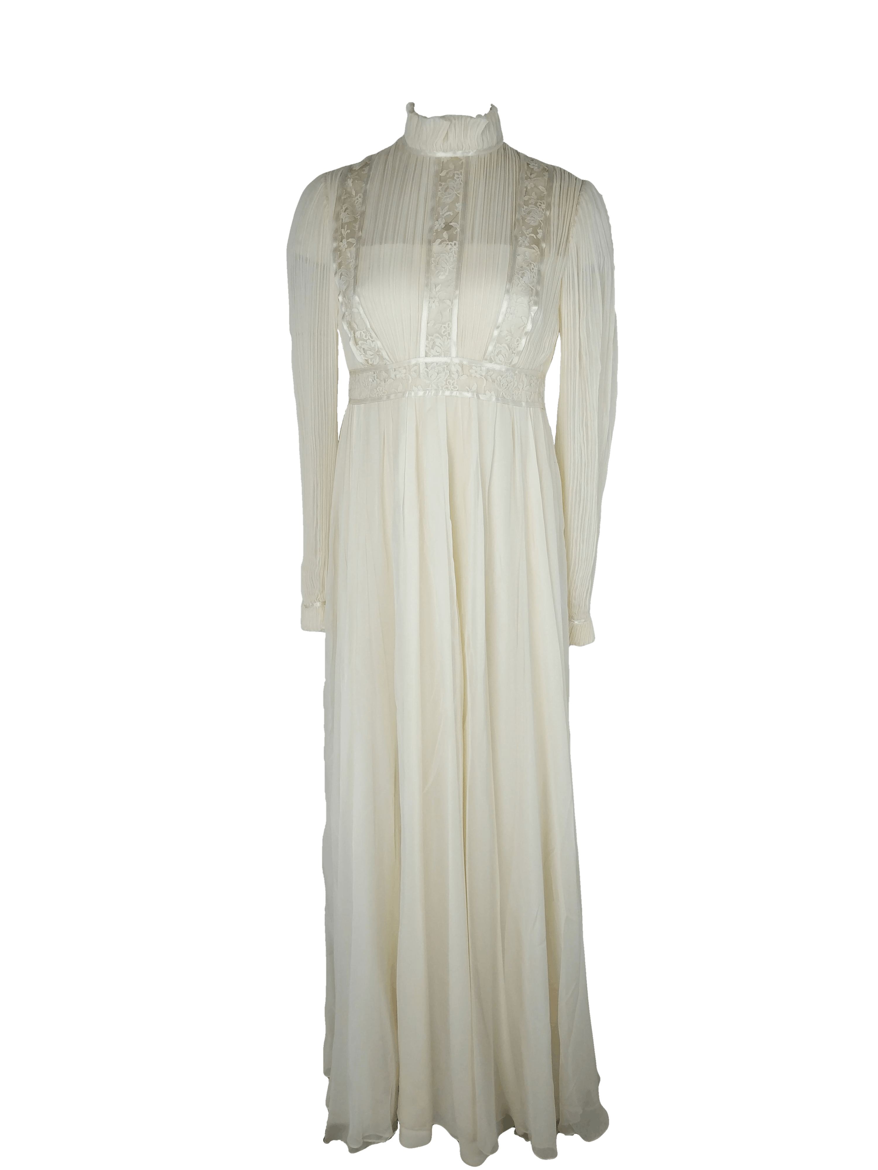 Vintage 70's Silk Chiffon Boho Wedding Dress | Shop THRILLING