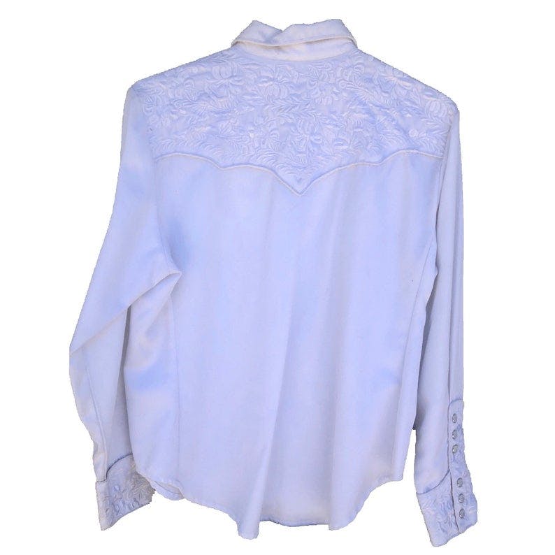 Vintage White Embroidered Snap Button Western Shirt by Scully | Shop ...