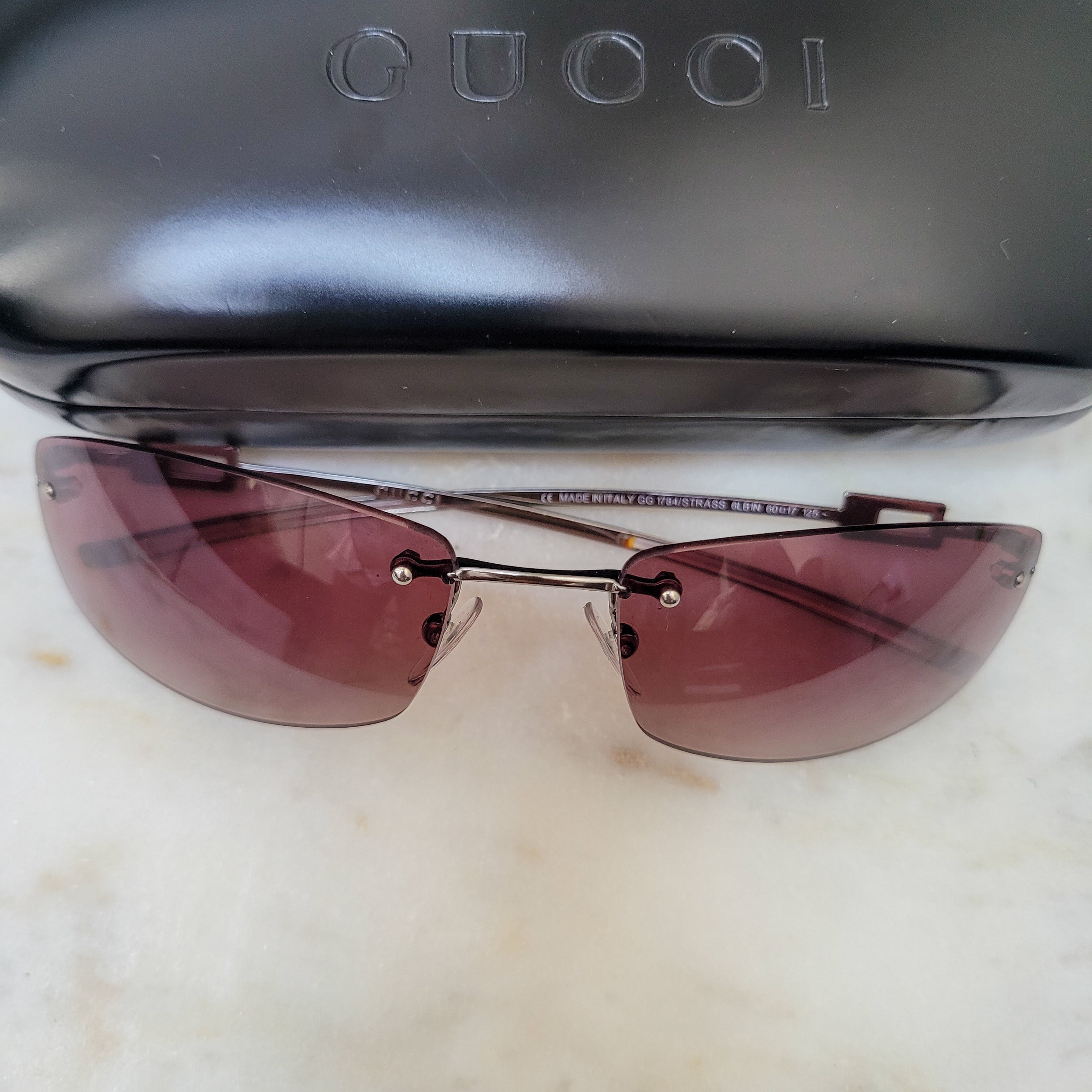 Gucci Rhinesto Vintage Rhinestone Detail Sunglasses by Gucci | Shop THRILLING