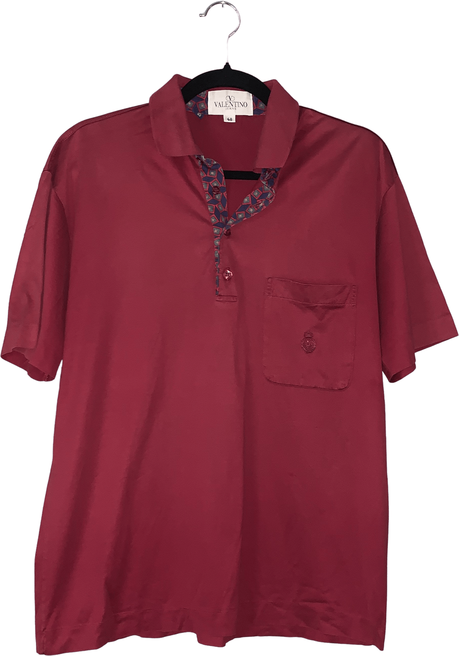Vintage Burgundy Polo by Valentino Jeans Shop THRILLING