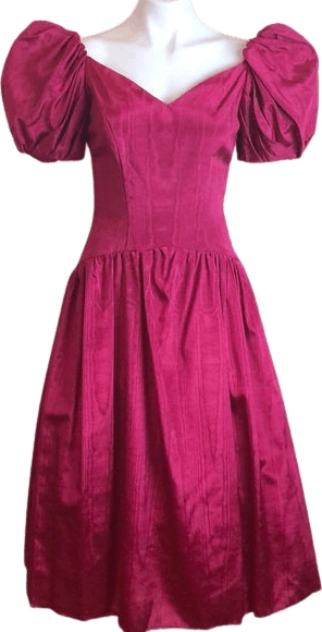 Vintage 80's/90's Pink Puff Sleeve Prom Dress | Shop THRILLING