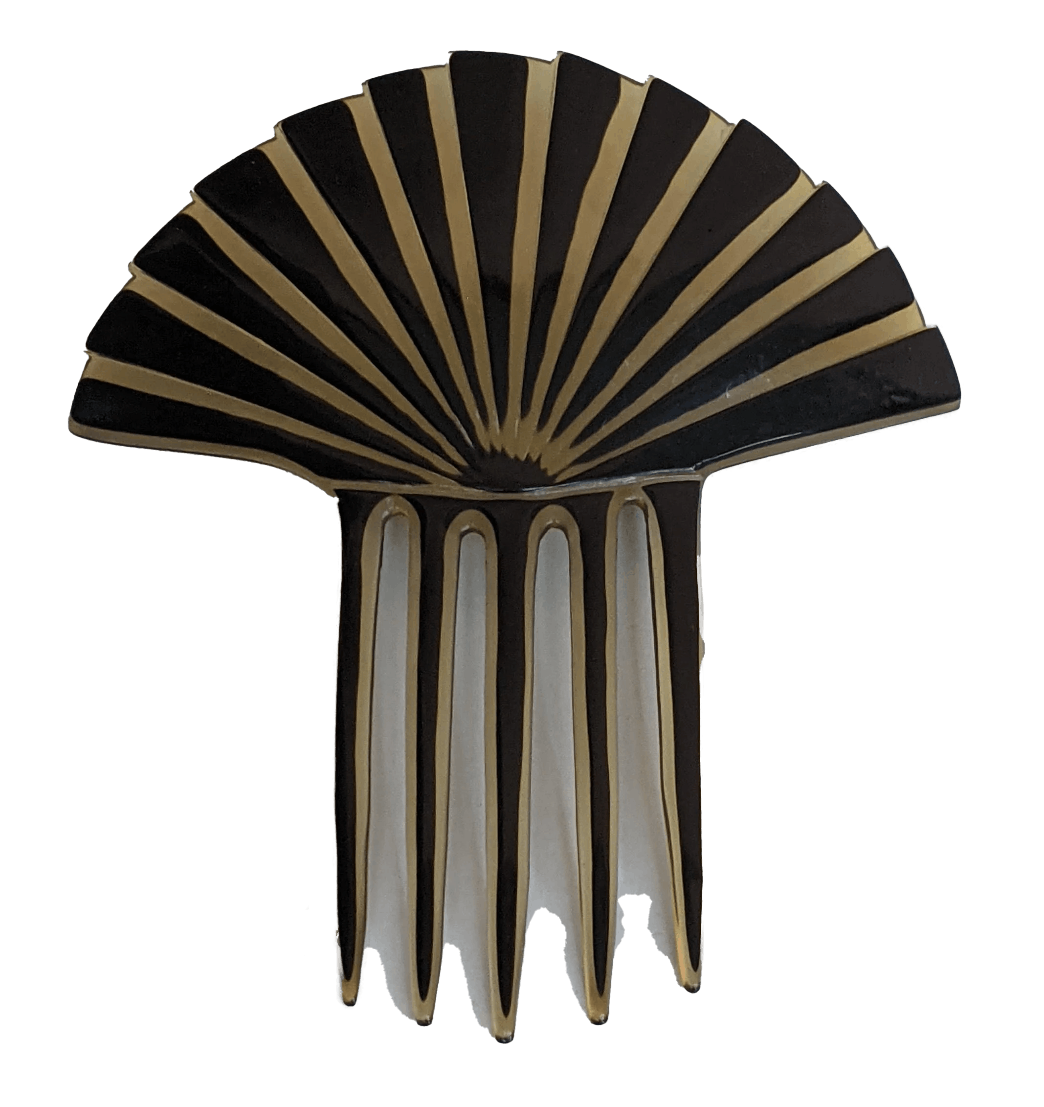 Art Deco Celluloid Hair Comb 5