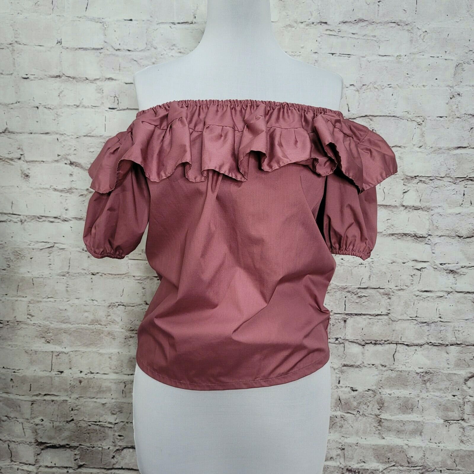 Vintage 80s Mauve Square Dance Pinup Blouse By Tater Sax Shop THRILLING