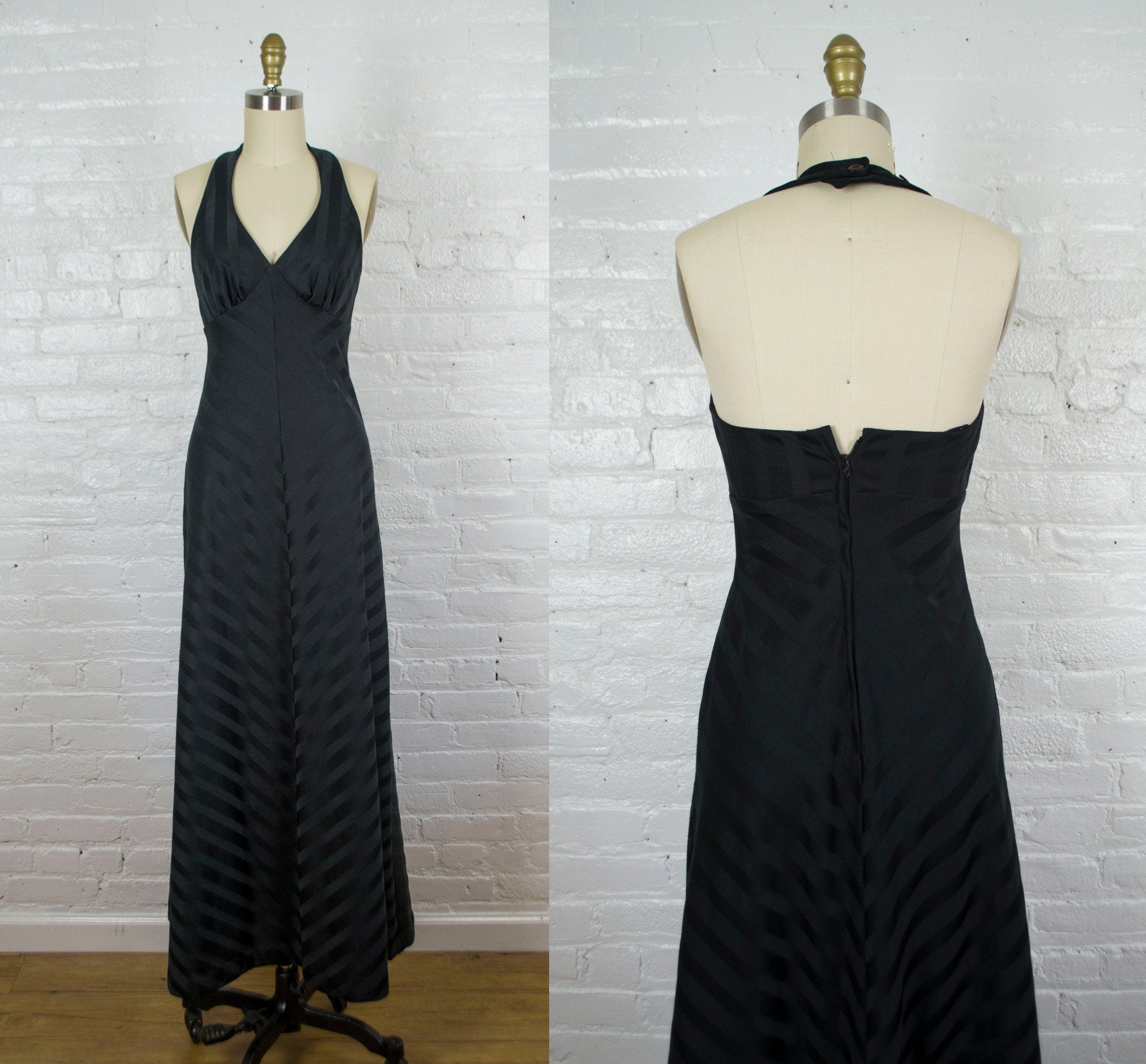 Vintage 70's Black Halter Maxi Dress | Shop THRILLING