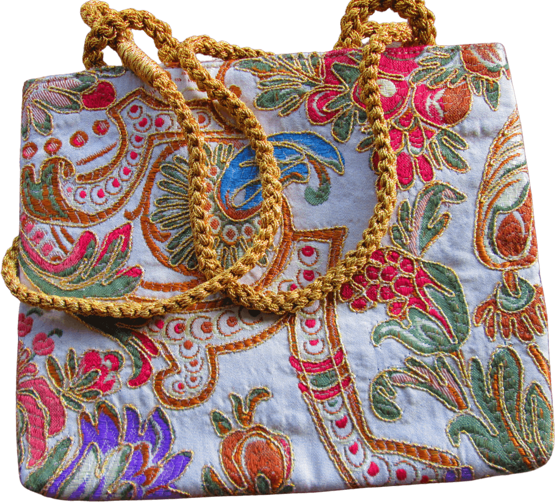 Vintage Multicolor Abstract Print Tapestry Purse by Rodo Shop THRILLING