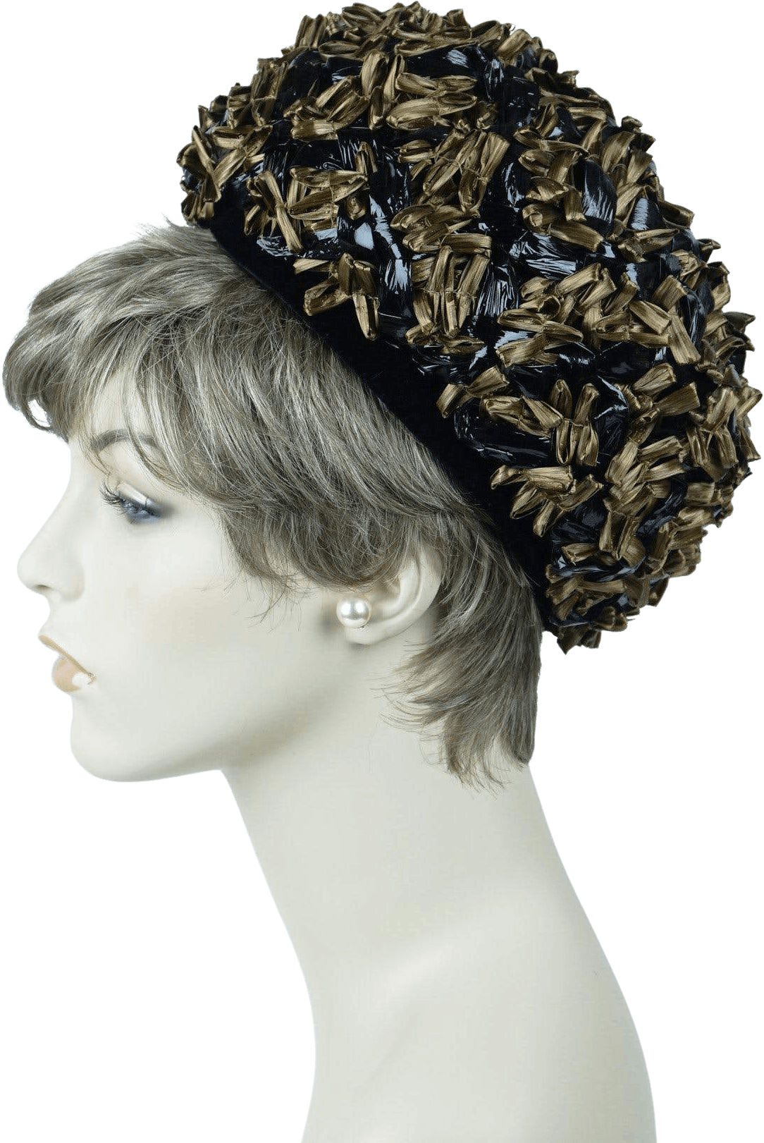 Vintage 60’s Bronze High Rise Pillbox Hat by Jacques Heim Shop THRILLING