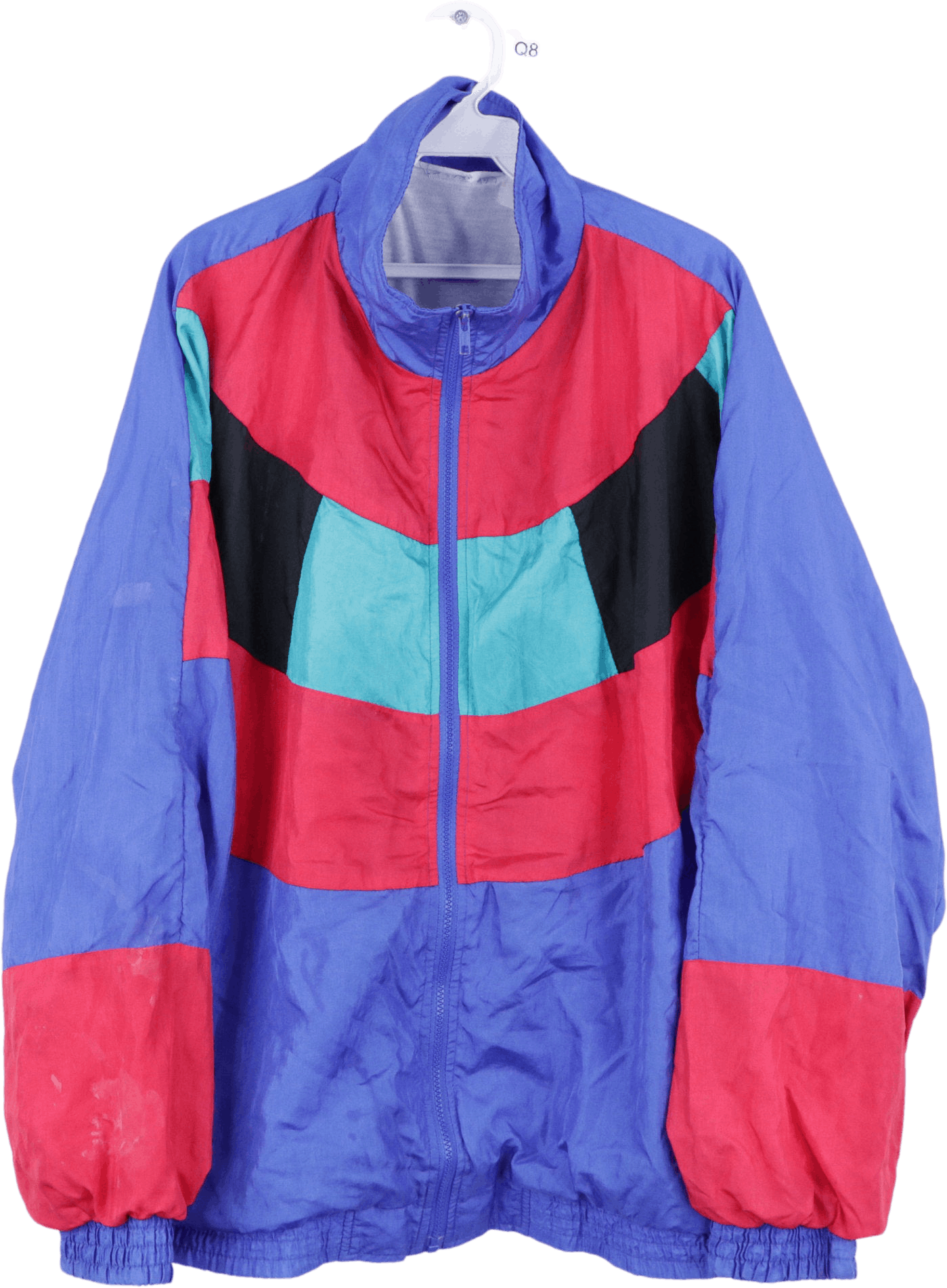 Vintage 80's/90's Multicolor Colorblock Zip Up Men's Windbreaker Jacket ...