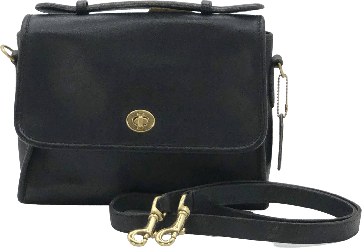 Vintage Black Leather Court Bag by Coach | Shop THRILLING