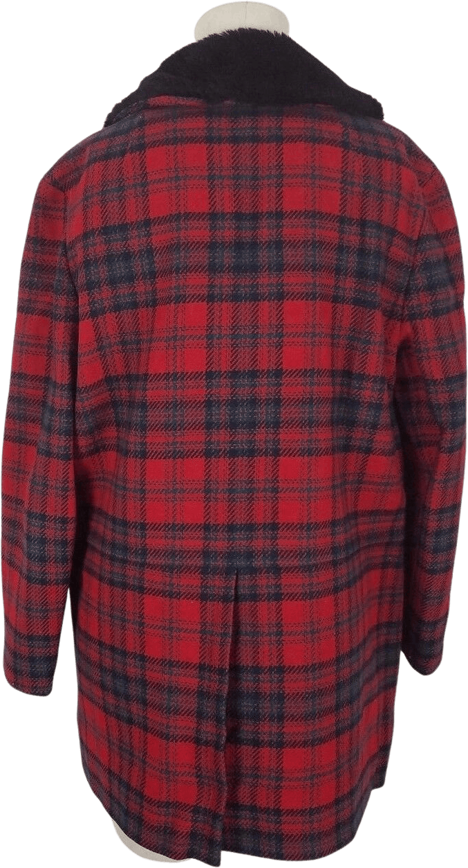 Vintage Black and Red Plaid Quilted Wool Coat by Pendleton | Shop THRILLING