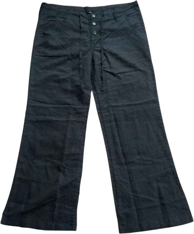 Vintage 00's Black Linen Flare Bootcut Pants by Planet Gold | Shop ...