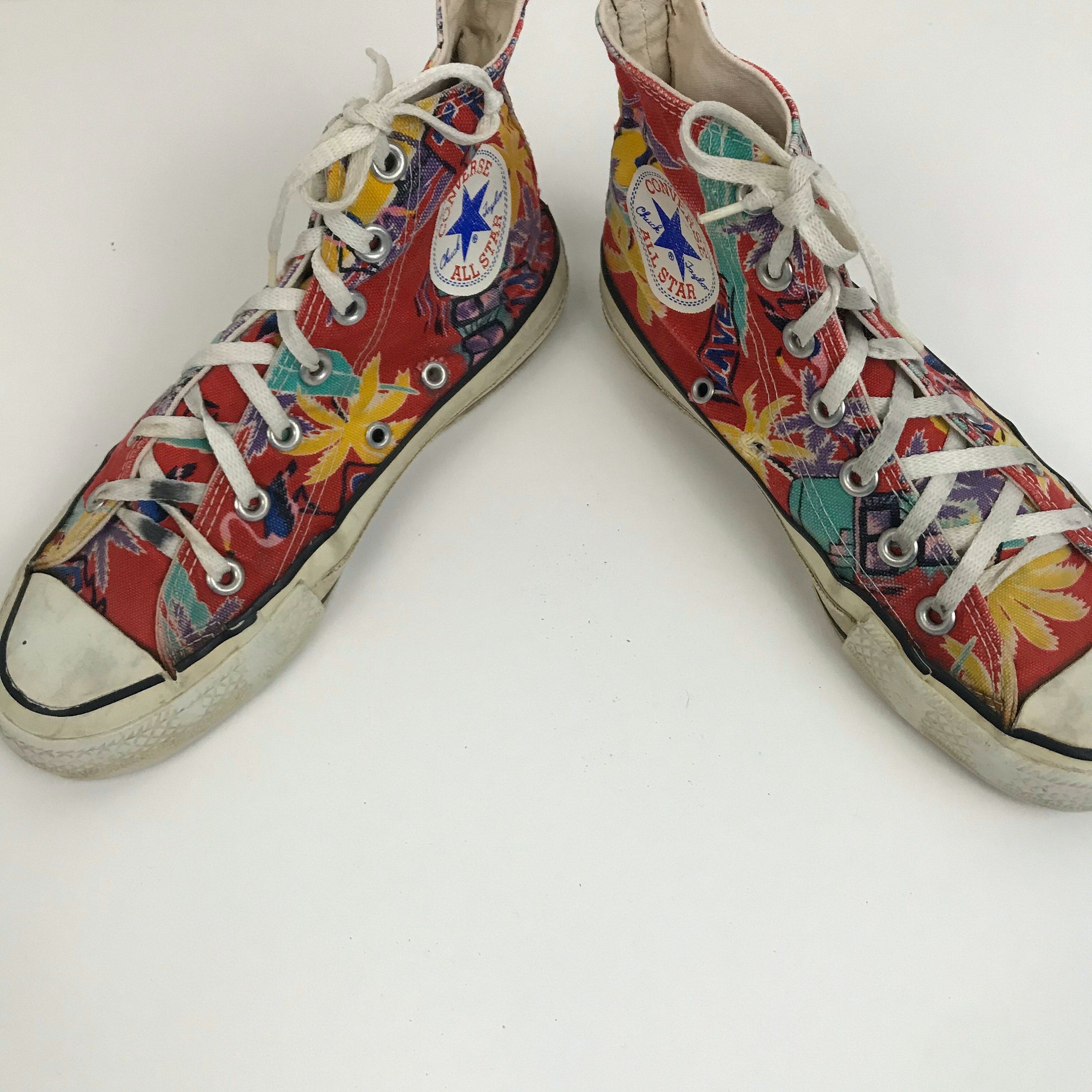 Vintage 80’s Tropical Print High-Tops by Converse | Shop THRILLING