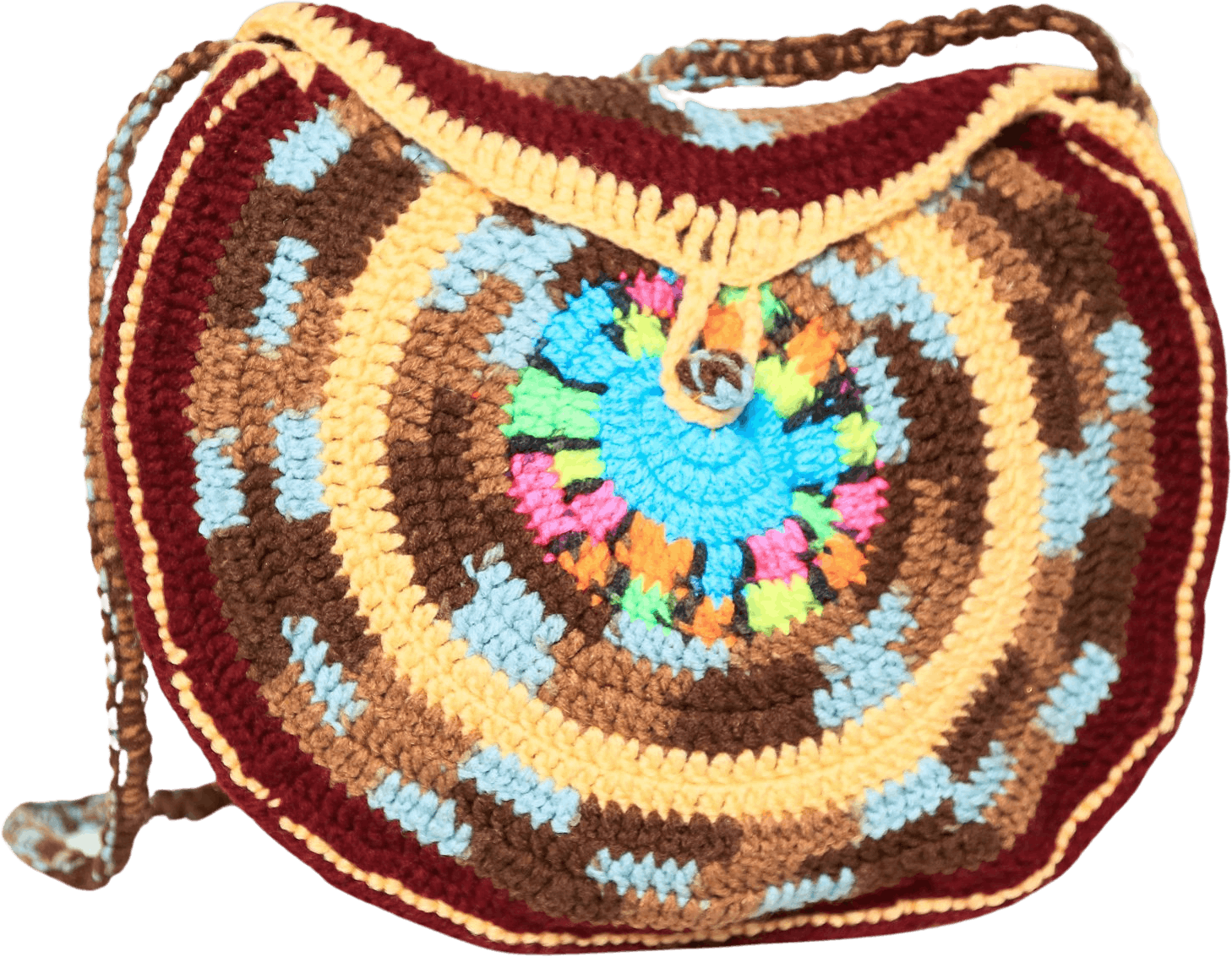 Vintage Round Crochet Crossbody Bag Shop THRILLING