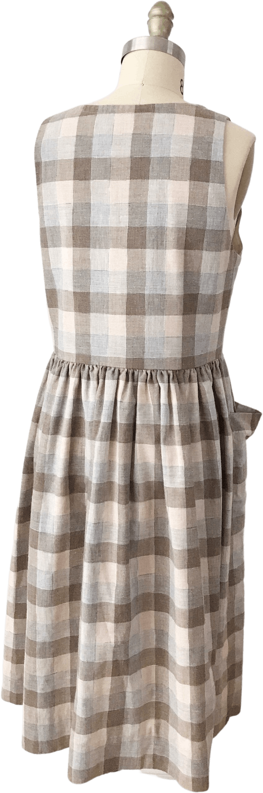 Vintage 90's Plaid Cotton Jumper Dress Shop THRILLING