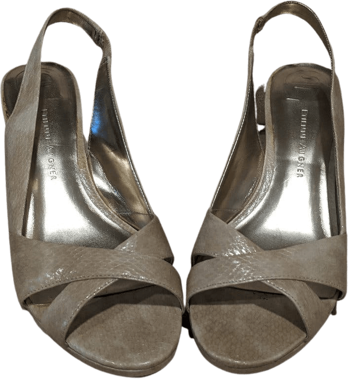 Vintage Iridescent Gold Shimmer Slingback Heels by Etienne Aigner ...