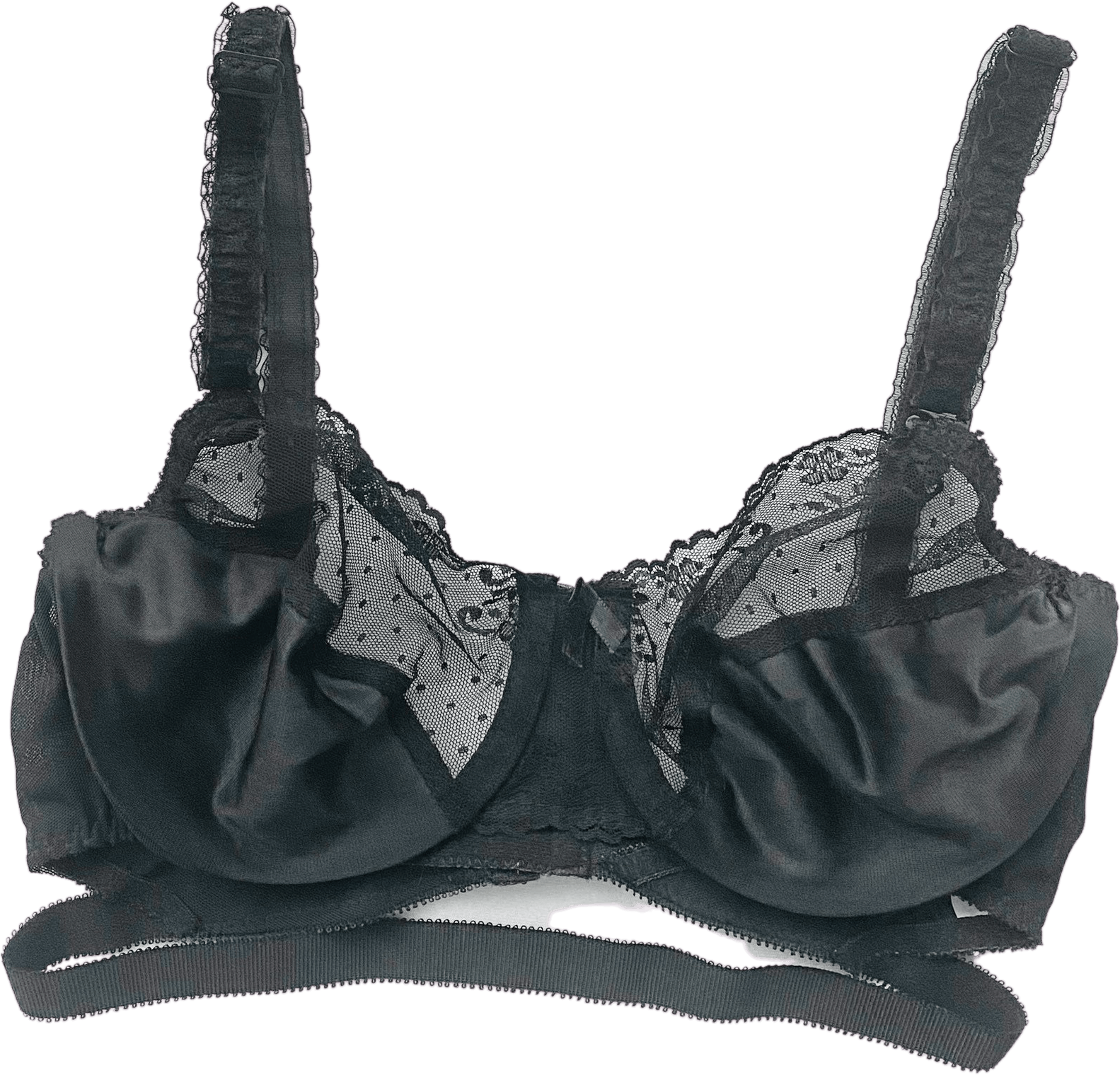 Vintage 80’s Black Underbust Strap Bra by Young Smoothie Shop THRILLING