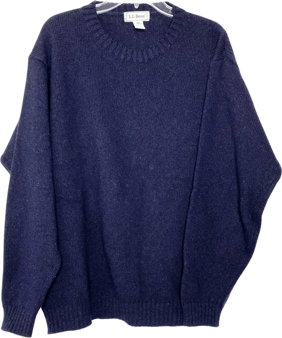Vintage Navy Blue Wool Crew Neck Sweater by L. L. Bean | Shop THRILLING