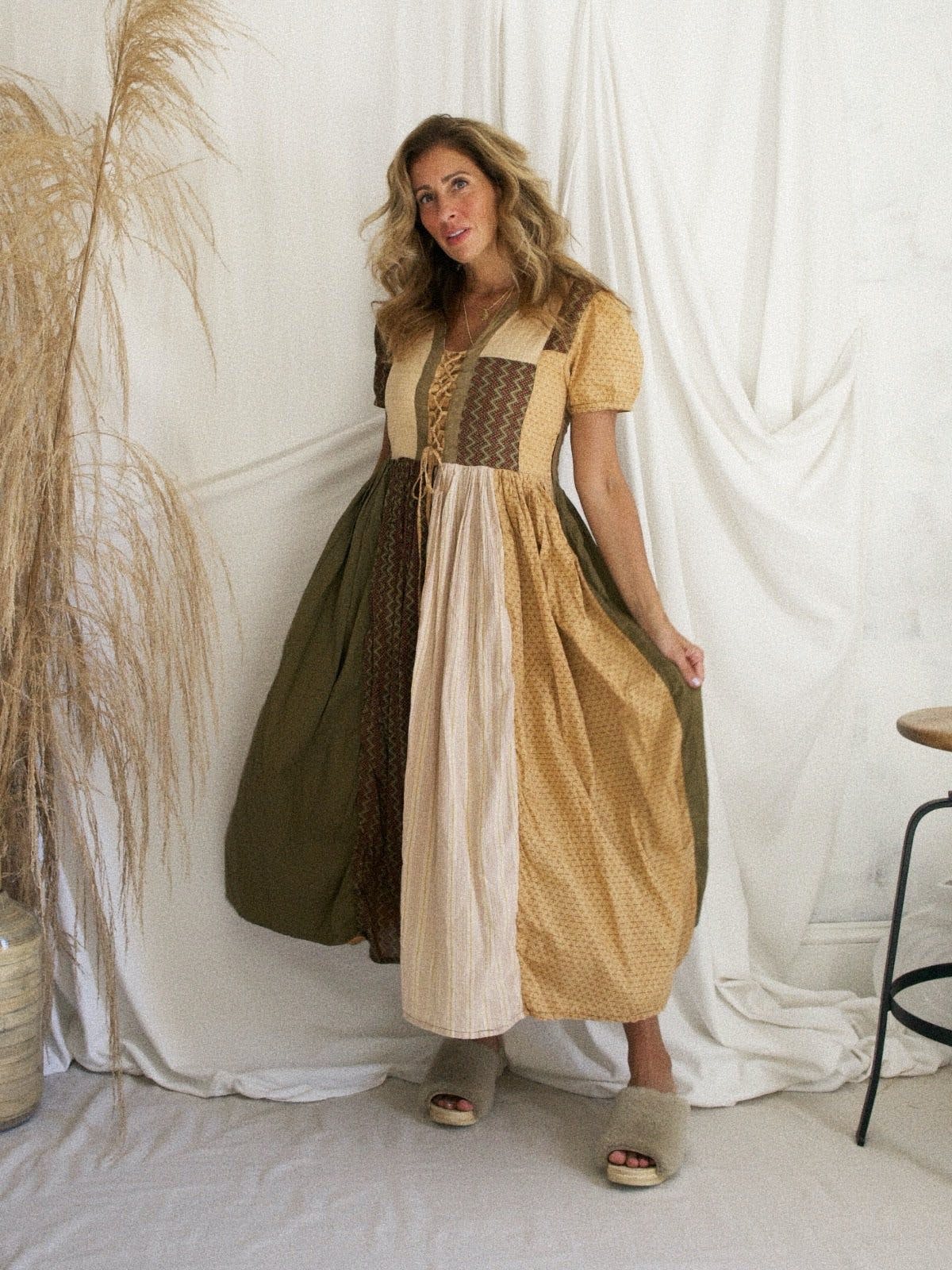 Vintage 70’s lace maxi dress M main image 1