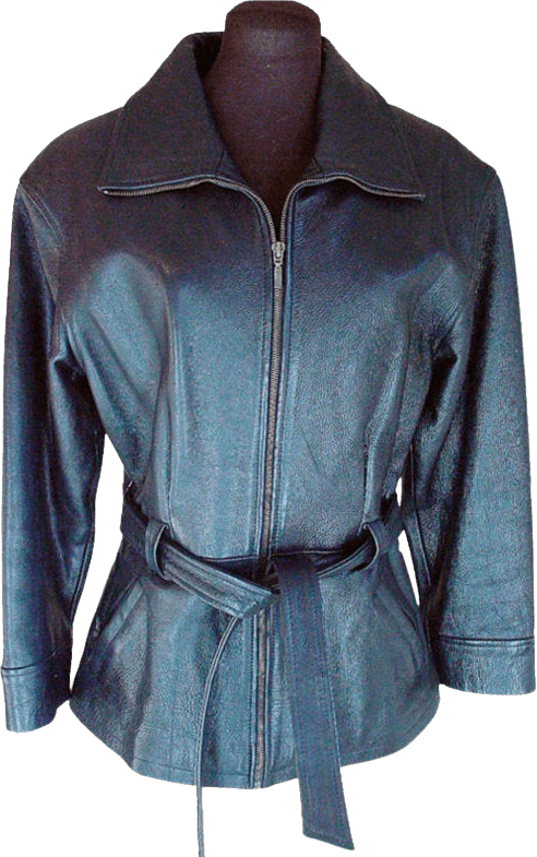 Vintage 90's Fitted Black Leather Front Zip Jacket | Shop THRILLING