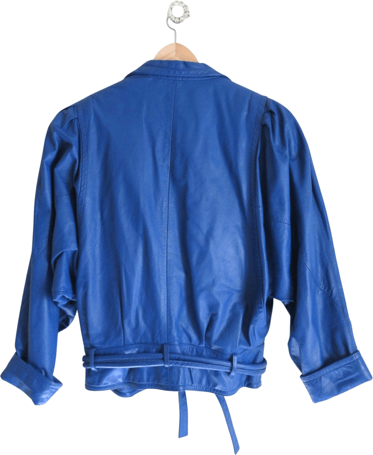 Vintage 80's Blue Leather Moto Jacket by Pelle Cuir | Shop THRILLING