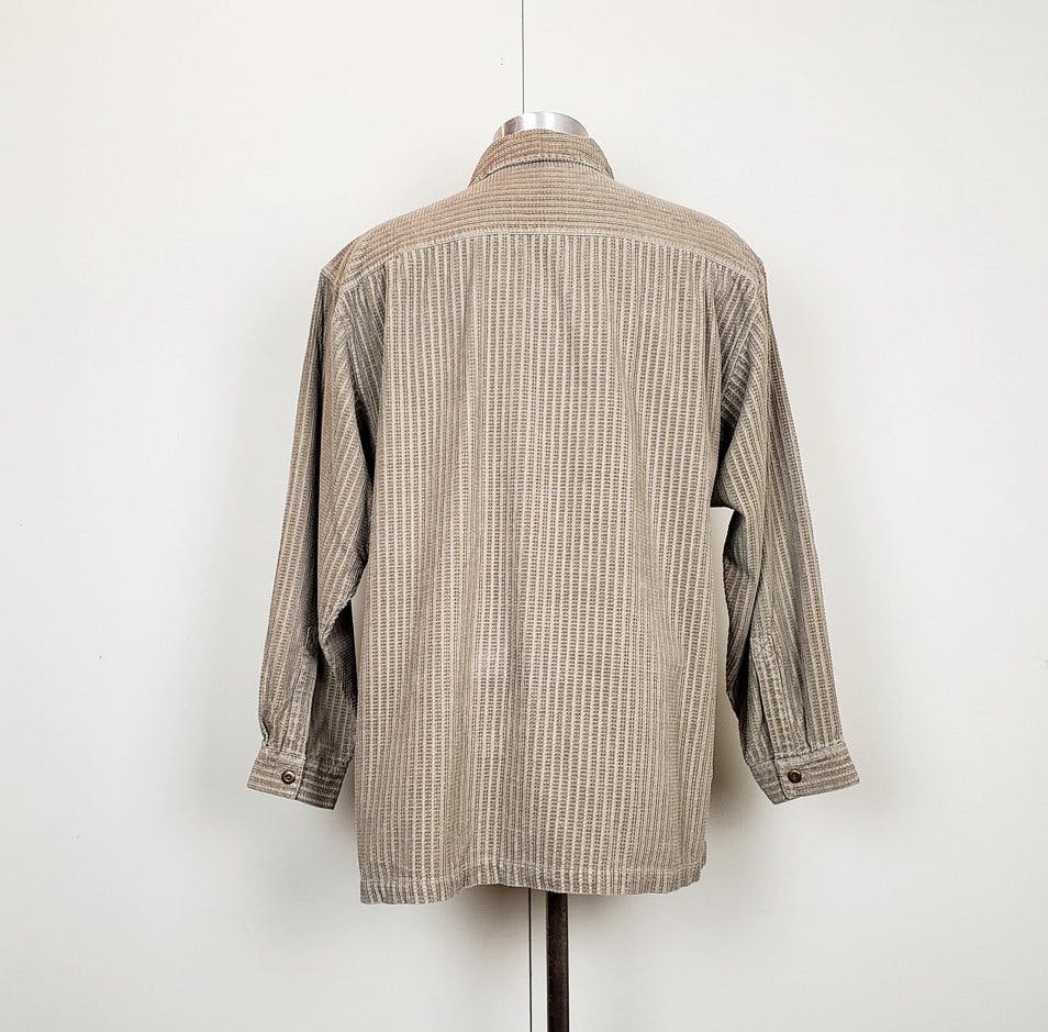 Vintage 90's Light Brown Textured Shirt Jacket by Bugle Boy Authentics ...