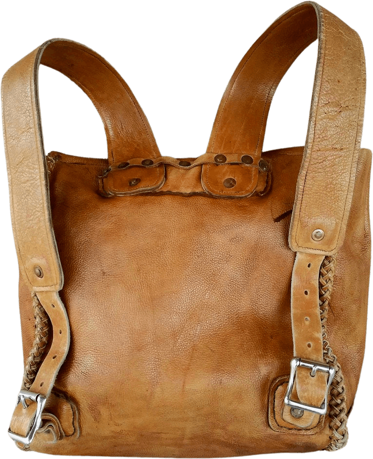 60s Backpack Vintage 60’s Brown Leather Backpack | Shop THRILLING