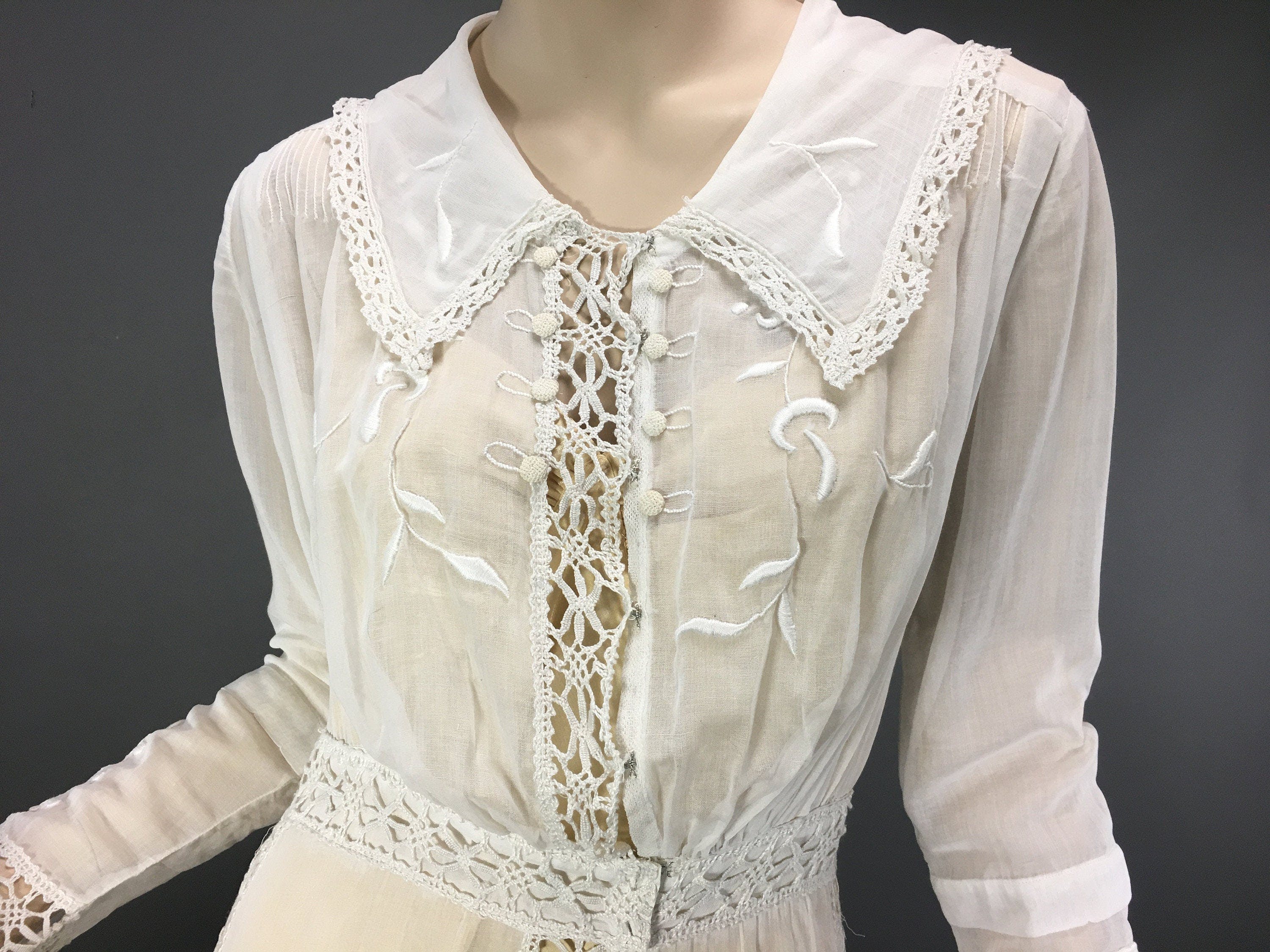Vintage Edwardian White Lace Lingerie Dress | Shop THRILLING