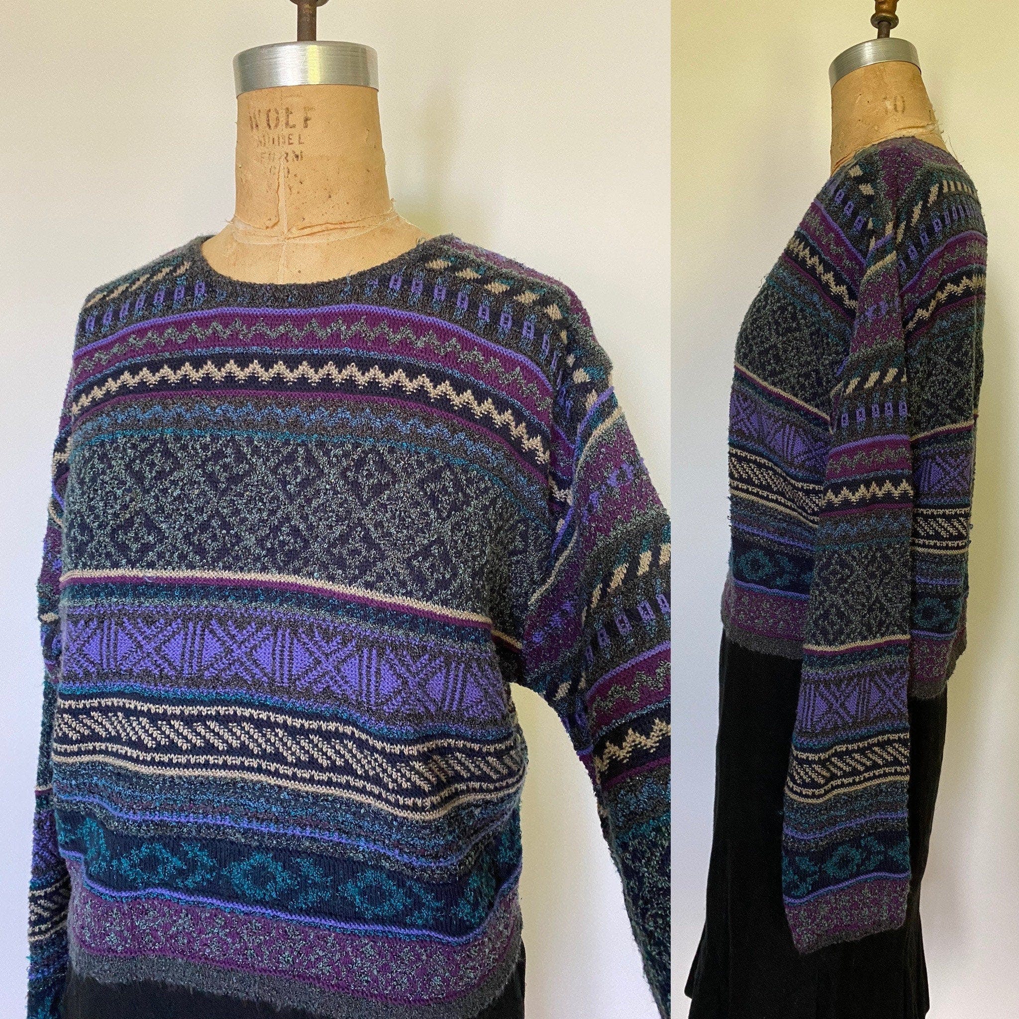 Vintage 90's Multi Color Sweater by Sigrid Olsen | Shop THRILLING