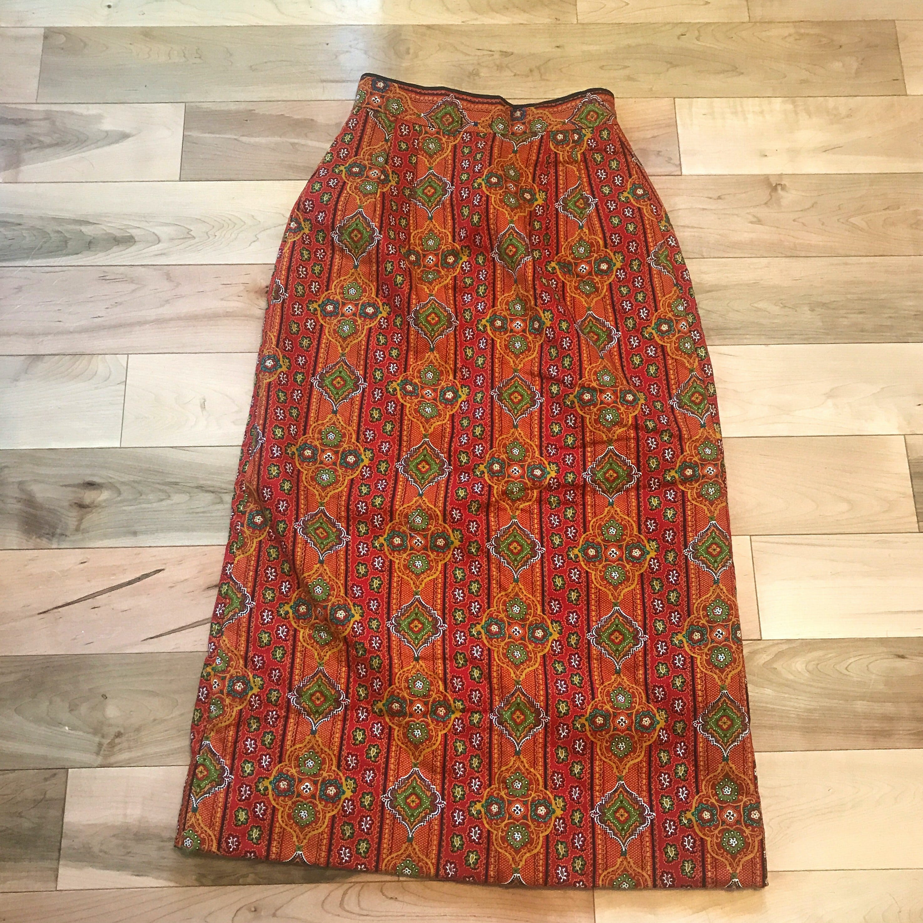 Vintage Quilted Hippie Maxi Skirt by LeVoy's | Shop THRILLING