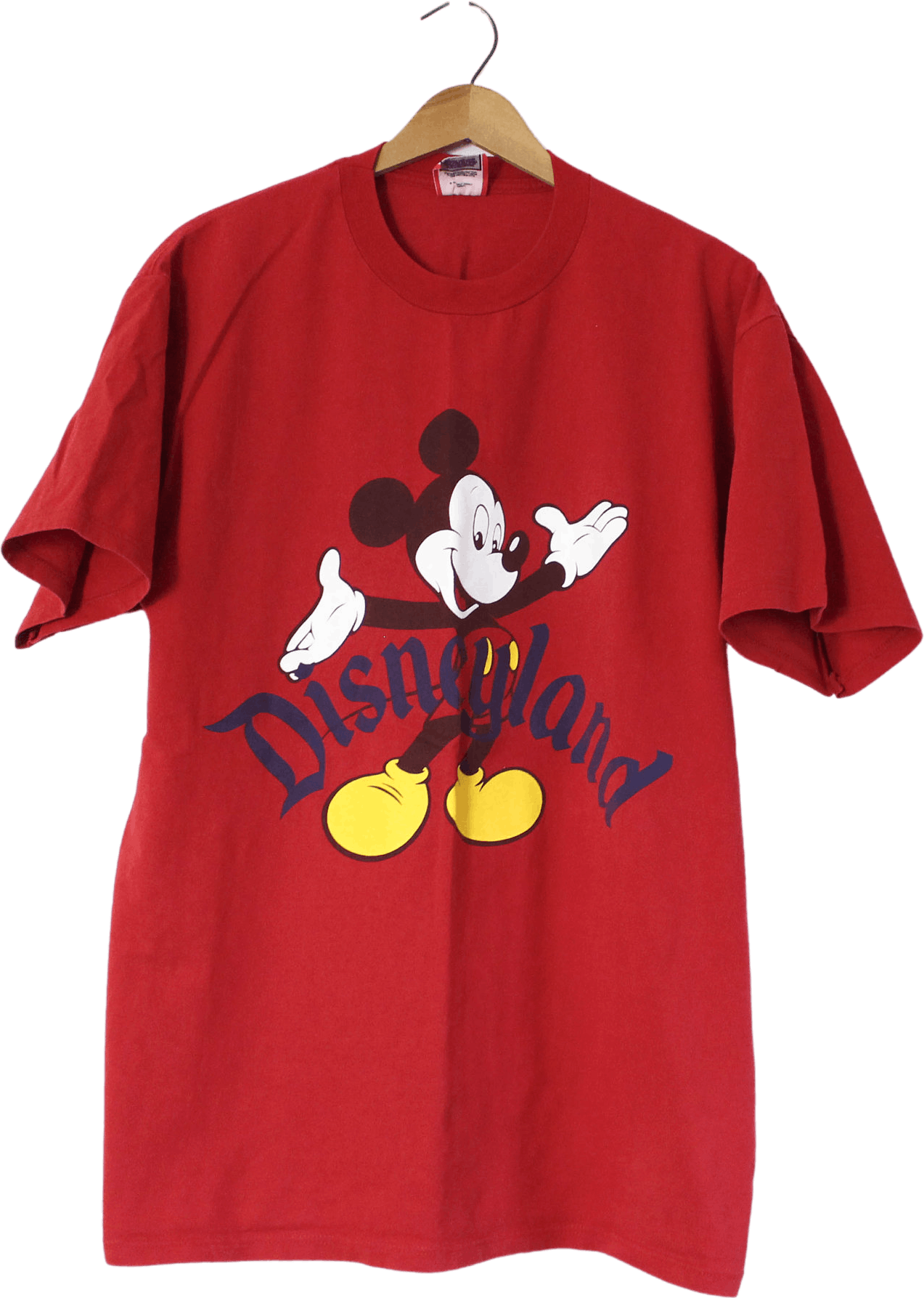 Vintage Red Mickey Disneyland Graphic T Shirt By Disney Designs Shop