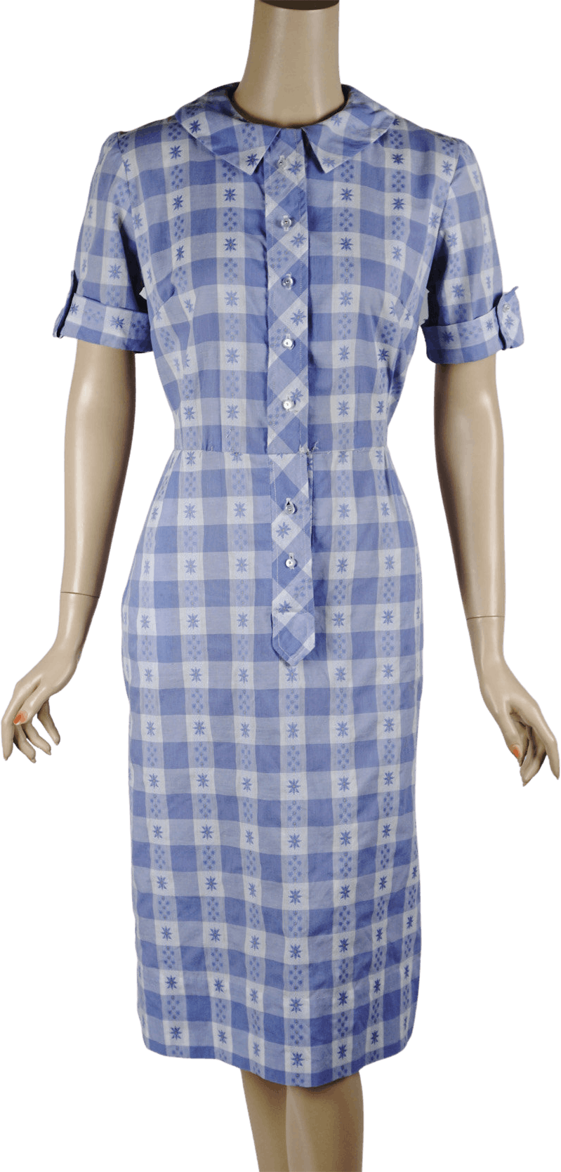 Vintage 60’s Blue Gingham Cotton Shirt Dress | Shop THRILLING