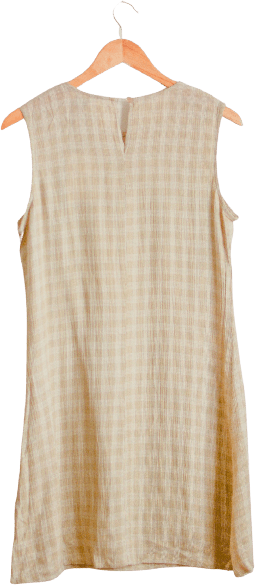 Vintage 90’s Tan and Cream Plaid Shift Dress | Shop THRILLING