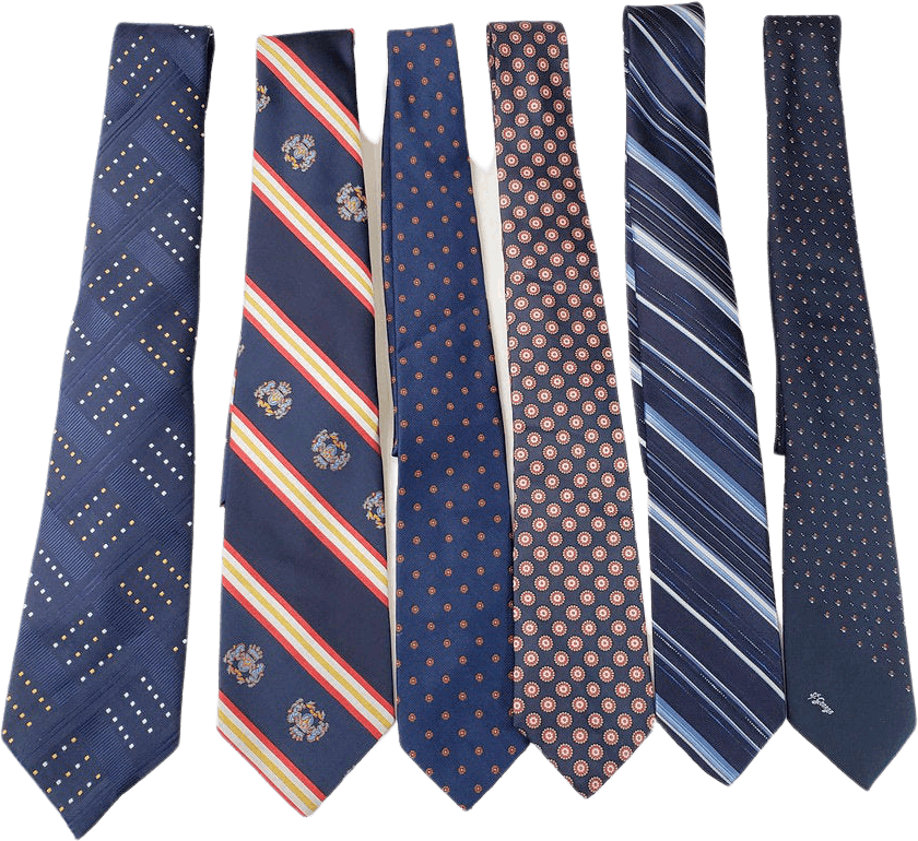 Vintage 70's/80's Blue Striped Tie Lot | Shop THRILLING