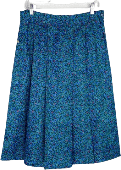 Vintage Floral Jewel Tone Pleated Skirt | Shop THRILLING