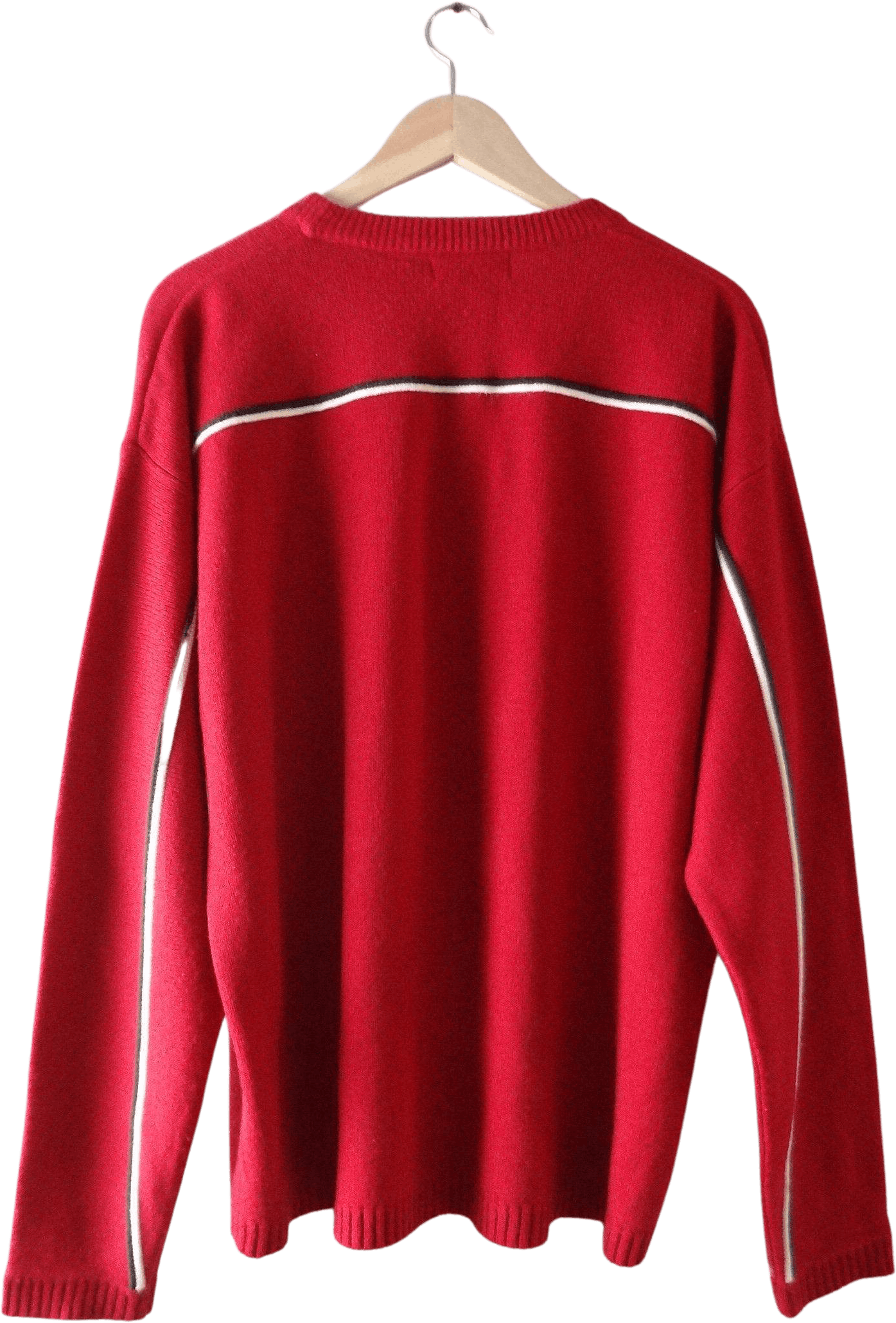 Vintage 80's Red Striped Crewneck Sweater by Xtreme Gear Shop THRILLING
